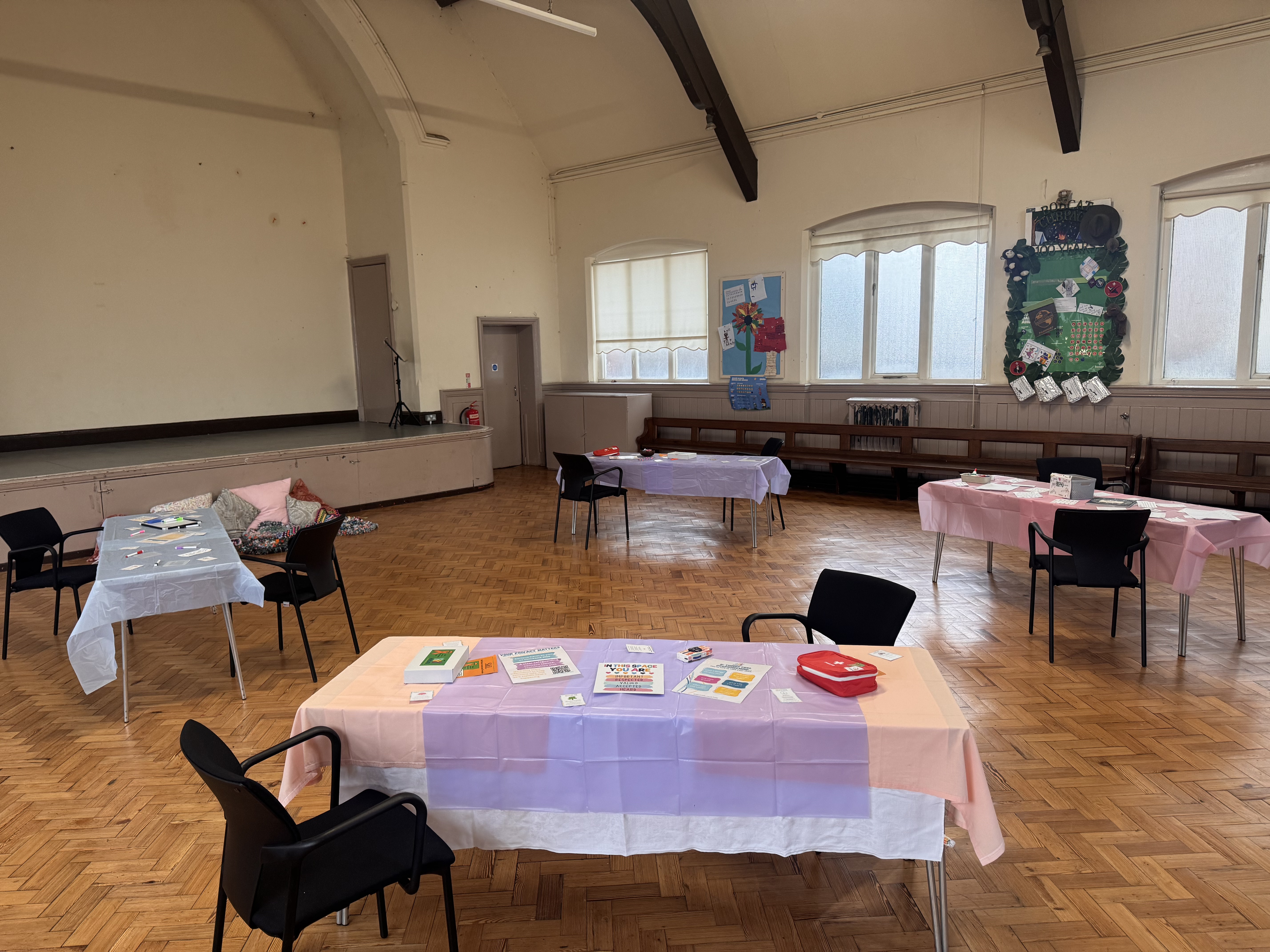 Inside the HRE4U Community Crisis Café space